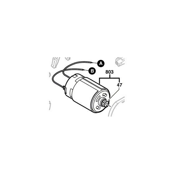 Bosch 2609120083 Moteur 12V à Courant Continu de perceuse PSR1200