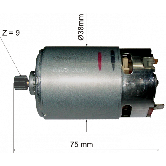 Bosch 2609120083 Moteur 12V à Courant Continu de perceuse PSR1200