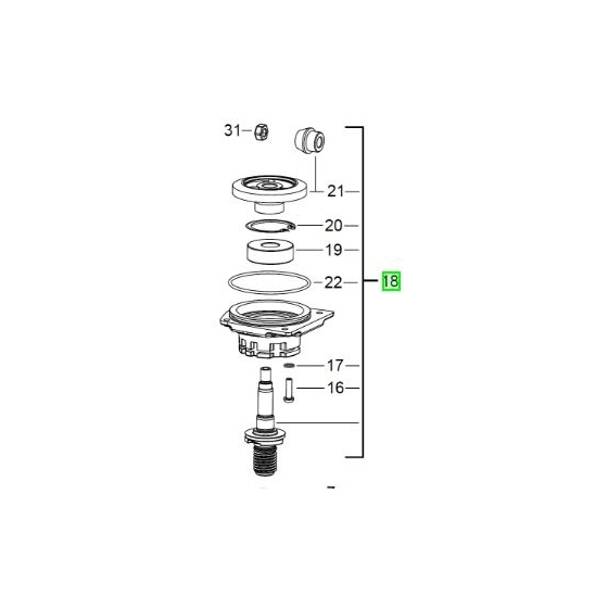 Milwaukee 4931436006 Roue conique + Axe de Meuleuse M18CAG125X