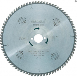 Metabo Lame de Scie Circulaire ø254x30x2.4 80Dts Bois et Alu Multi Cut (628093000)