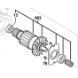 Bosch Induit avec Ventilateur de Perforateur GBH36V-LI et GBH36VF-LI (1617000473)