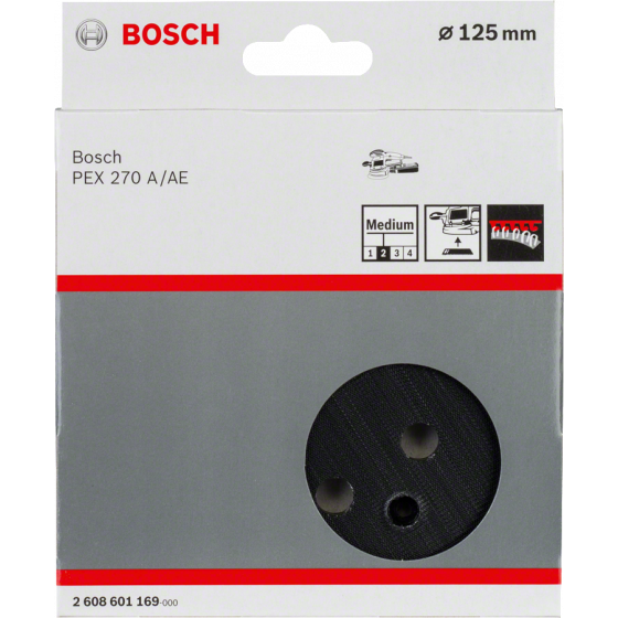 Bosch Plateau de ponçage pour ponceuse excentrique ø125mm (Medium) PEX270 (2608601169)