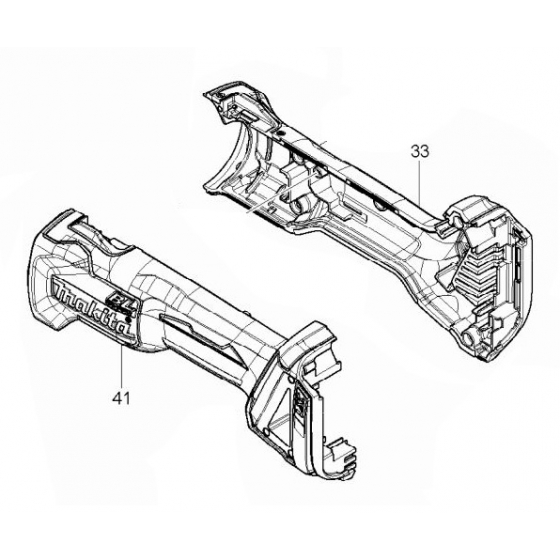 Makita 187998-9 Jeu de Carcasse meuleuse DGA504, DGA506
