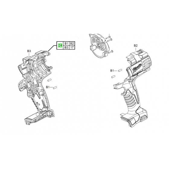 Milwaukee Carter de Perceuse HD18PD et HD18DD 4931447417