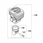 Makita 325130035 Kit Cylindre + Piston découpeuse Thermique 