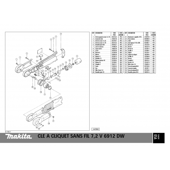 Makita 629565-9 Moteur 7.2V pour 6912D