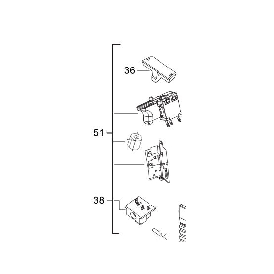 Milwaukee Interrupteur pour perforateur HD18HX (4931465676)