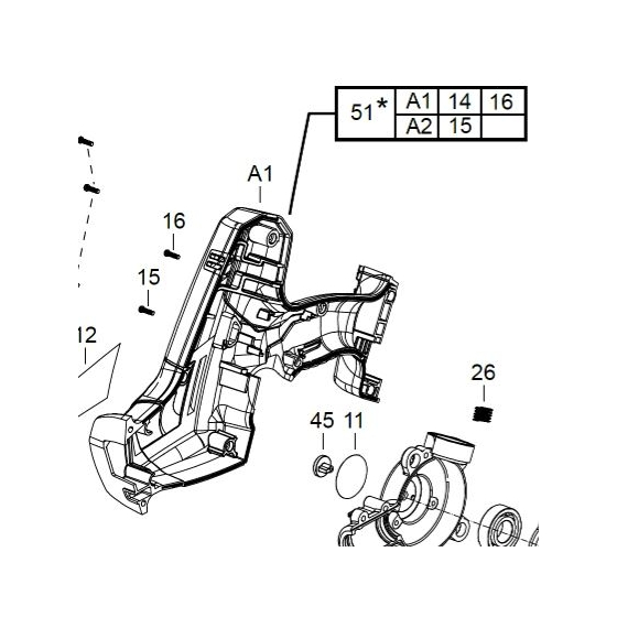 Milwaukee Kit Interrupteur Scie Sabre C18HZ-0 (4931446736)