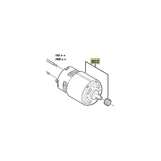 Bosch 2609006399 Moteur à Courant Continu 18V PSB18LI-2