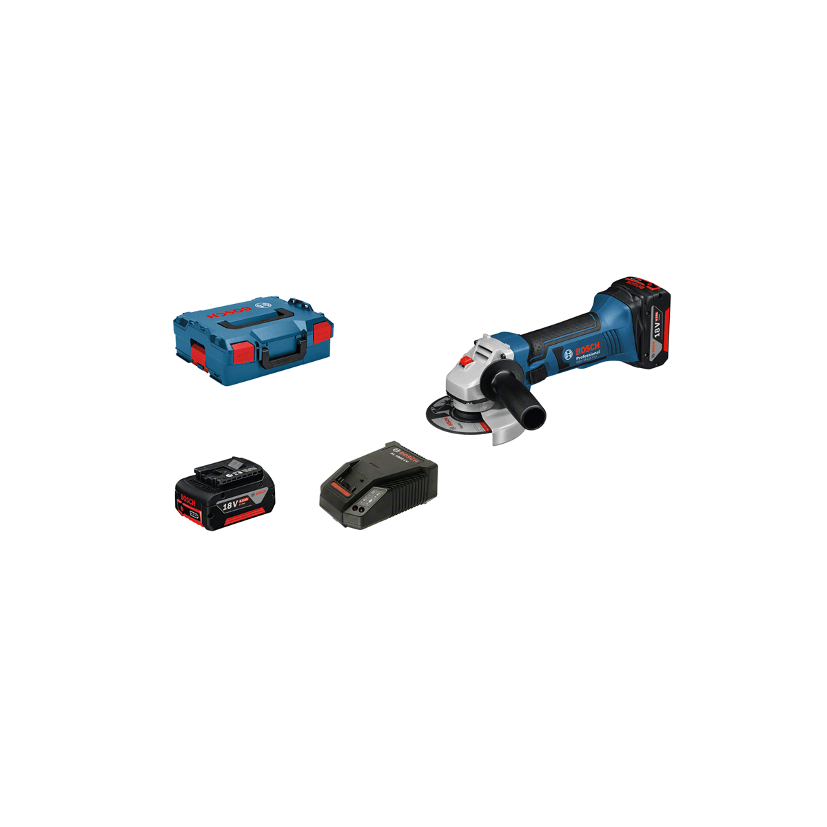 Bosch GWS 18-125 V-LI Professional Meuleuse Angulaire Sans Fil 2x4.0Ah ...