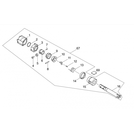 Makita 123510-1 Glissière de scie sabre DJR186, DJR187, DJR360 Makita 123510-1 Glissière de scie sabre DJR186, DJR187, DJR360
