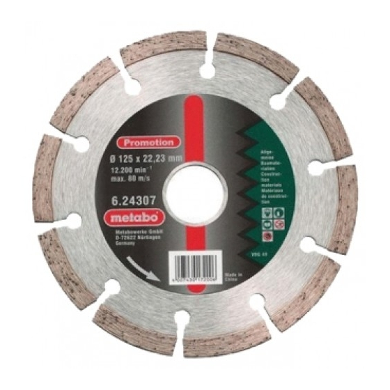 Metabo Disque ø115mm à tronçonner diamant (624306000)