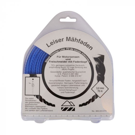 Makita Bobine de fil nylon carré silencieux ø3mm x 70ml (369224073) Makita Bobine de fil nylon carré silencieux ø3mm x 70ml (369224073)