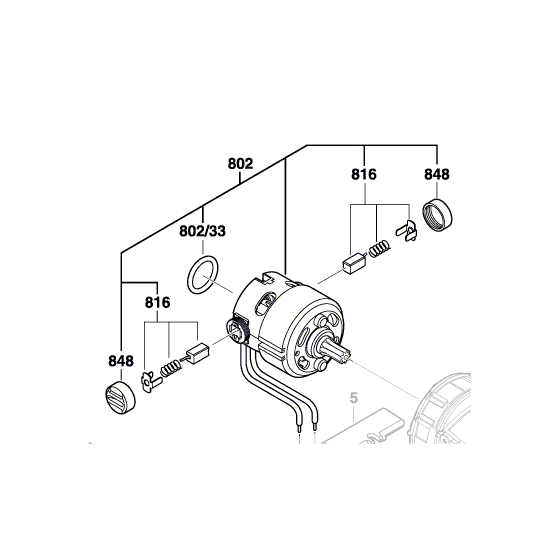 Bosch Moteur 18V Boulonneuse GDR 18 V-LI, GDS 18 V-LI, GDX 18 V-LI (2609199508)