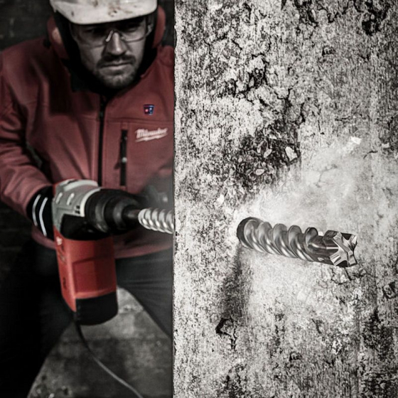 Milwaukee Foret Béton SDS-MAX 4 Taillants carbure Milwaukee Foret Béton SDS-MAX 4 Taillants carbure