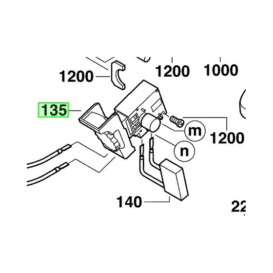 AEG Interrupteur Perceuse SB2E750R, SB2E720RX, SB2E720RXB, SB2E715R (4931380635)