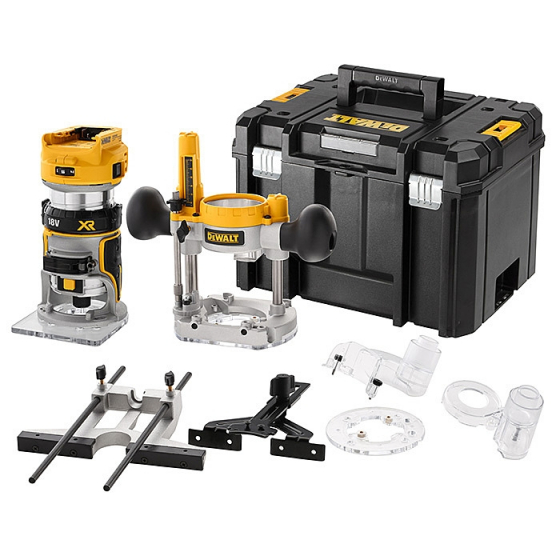 Dewalt DCW604NT-XJ Affleureuse, Défonceuse XR 18V Brushless + T-STAK