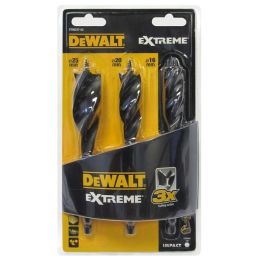 Dewalt Set de 3 mèches à bois pour visseuse à choc DT90237