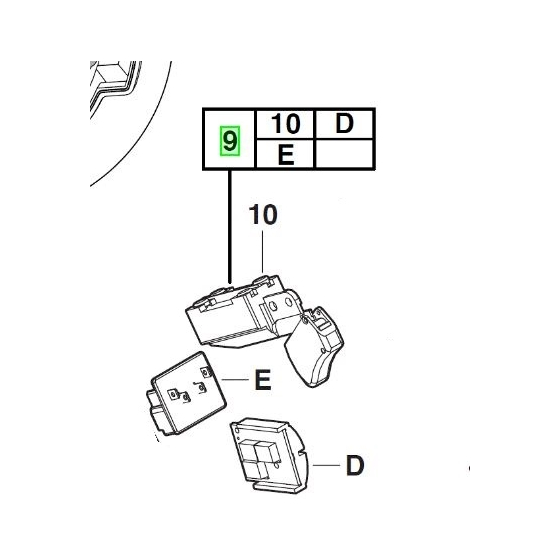 Milwaukee Interrupteur scie HD18CS (200913002 - 760245005)