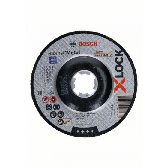Bosch x25 Disques à tronçonner X-LOCK Expert for Metal ø125x2.5mm à moyeu déporté (2608619257)