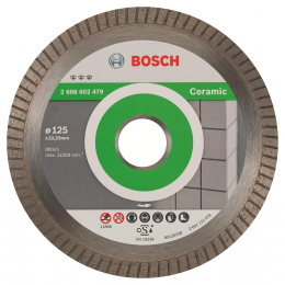 Bosch 2608602479 Disques à tronçonner ø125mm diamantés Best for Ceramic Extra Clean Turbo