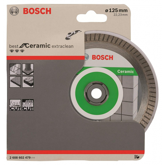 Bosch 2608602479 Disques à tronçonner ø125mm diamantés Best for Ceramic Extra Clean Turbo
