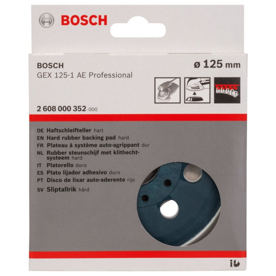 Bosch Plateau de ponçage dur pour GEX125-1AE (2608000352) Bosch Plateau de ponçage dur pour GEX125-1AE (2608000352)