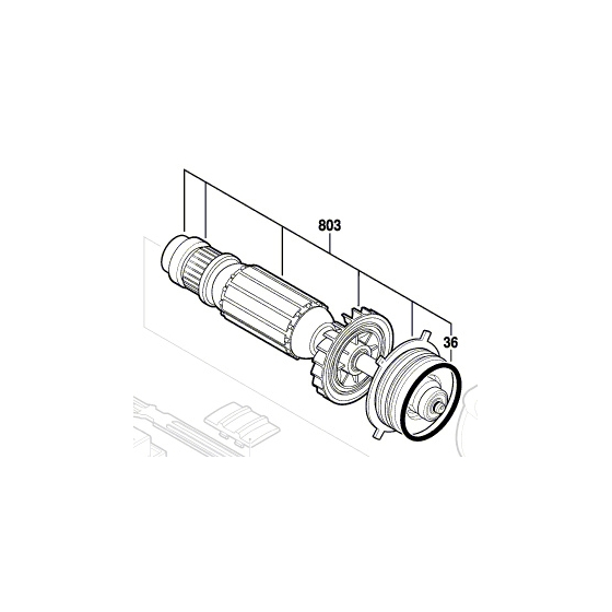 Bosch 2604011948 Induit pour outils multifonctions GOP300SCE