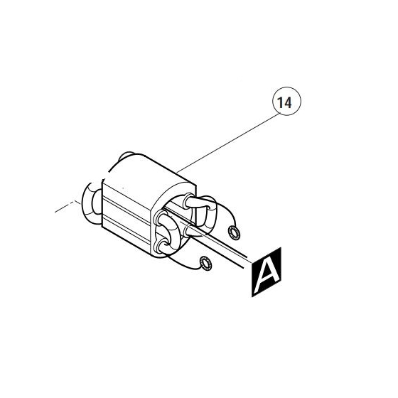 Makita 521623-6 Inducteur pour meuleuse 9525NB, 9524NB, 9523NB Makita 521623-6 Inducteur pour meuleuse 9525NB, 9524NB, 9523NB