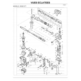 Makita HR2811FT Vue éclatée