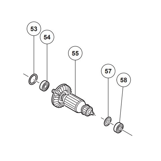 Hitachi 360814 Induit Perforateur 25V DH25DAL, DH25DL