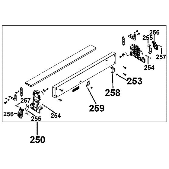 DeWalt 1004696-27 Guide de coupe pour scie à table DW745-QS DeWalt 1004696-27 Guide de coupe pour scie à table DW745-QS