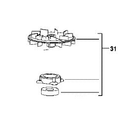 AEG 201620001 Ventilateur avec roulement pour ponceuse EX125ES