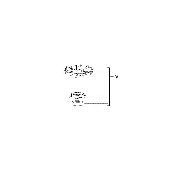 AEG 201620001 Ventilateur avec roulement pour ponceuse EX125ES