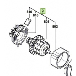 Bosch 160702267M Moteur 18V à Courant Continu pour boulonneuse à choc 