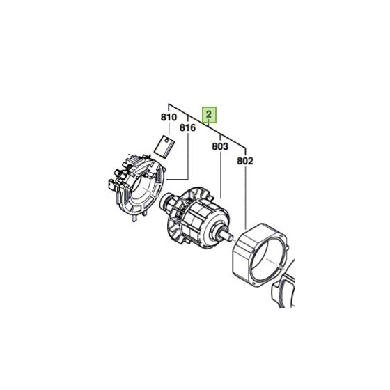 Bosch 160702267M Moteur 18V à Courant Continu pour boulonneuse à choc 