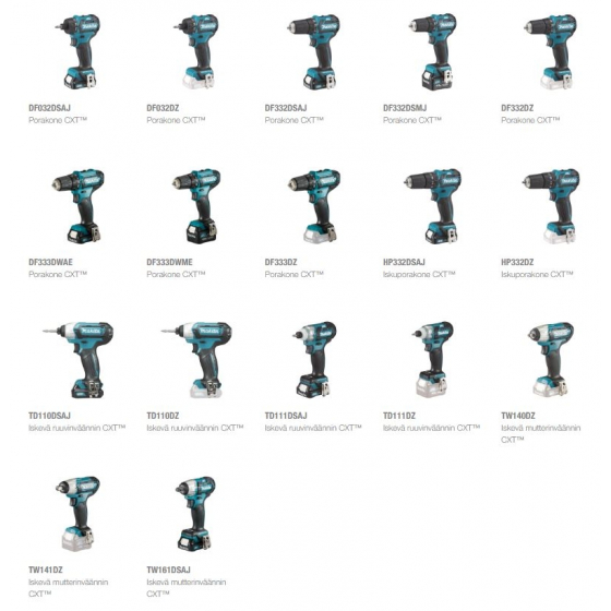 Makita 838312-9 Moulage Visseuse 12V DF330, HP331, TD110, DF031, DF032, TW140