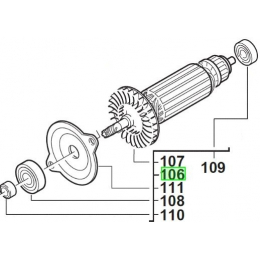 Milwaukee 4931442673 Induit perceuse PD2E24RS