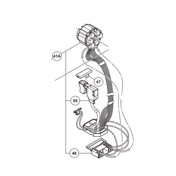 Hikoki 370832 Moteur complet DS18DBL2