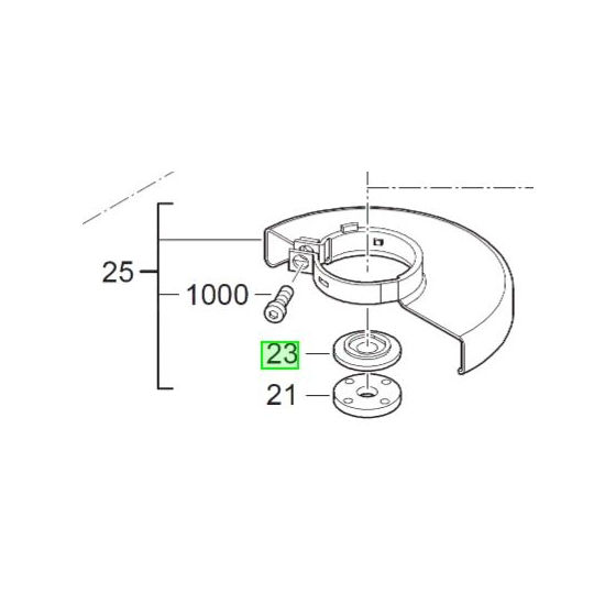 AEG 4931428855 Bride intérieur meuleuse ø230mm
