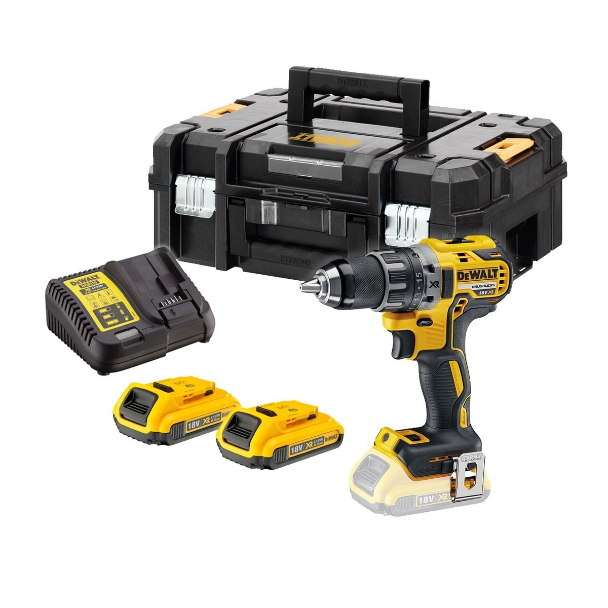 Dewalt DCD791D2QW Perceuse, visseuse Brushless 18V 2x2.0Ah avec coffret TSTAK