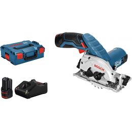 Bosch GKS 12V-26 Professional Scie circulaire sans fil + L-Boxx 12V 2x3.0Ah (06016A1005)