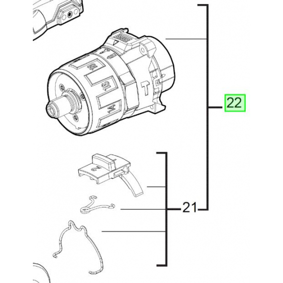 Milwaukee 4931436761 Carter d'engrenage M18BLPD