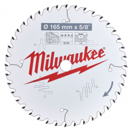 Milwaukee Lame de scie circulaire Bois Ø165x16x40Dts ATB (4932471312)