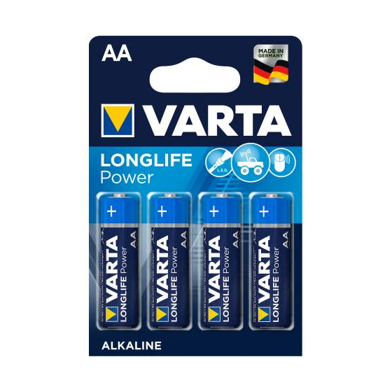 Varta 4x Piles Alcaline AA LR6 Longlife Power (4906)