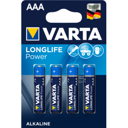 Varta 4x Piles Alcaline AAA LR03 Longlife Power (4903)