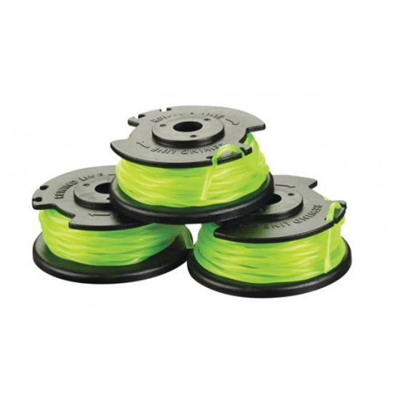 Ryobi RAC143 Lot 3 bobines simple fil torsadé Ø 2,0 mm pour coupe-bordures sur batterie (5132002770)