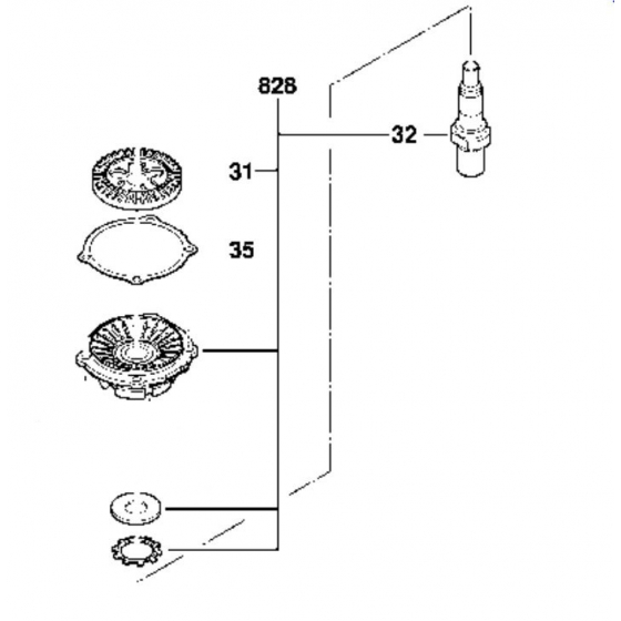 Bosch Flasque de palier pour meuleuse 125mm PWS 750-115, PWS 850-125 (2609002444) Bosch Flasque de palier pour meuleuse 125mm PWS 750-115, PWS 850-125 (2609002444)