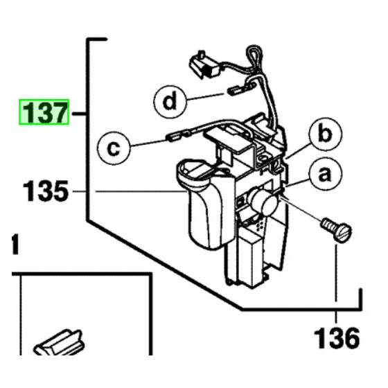 AEG 201894003 Kit interrupteur pour perforateur KH28SUPERXE