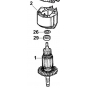 DeWalt N030339 Inducteur + Induit 230V Défonceuse DW621, OF97E, OF97EK, OF97EKL, OF97EL